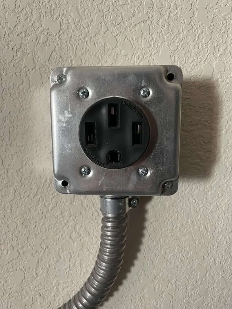 NEMA 14-50 outlet installed for Electrical Panel Upgrade in Menifee